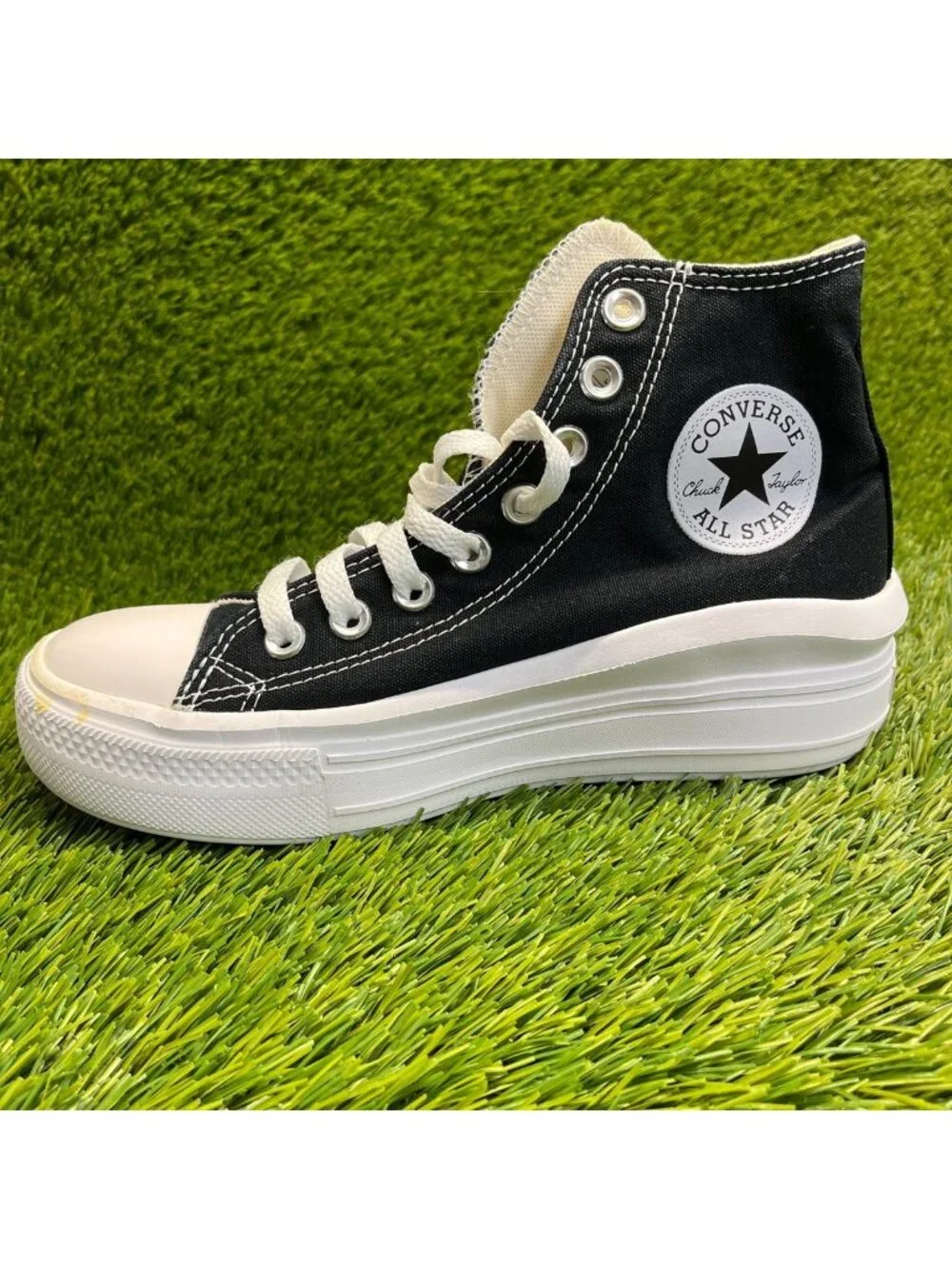 Converse Chuck Taylor All Star Move Womens Size 7 Black Athletic Shoes Sneakers